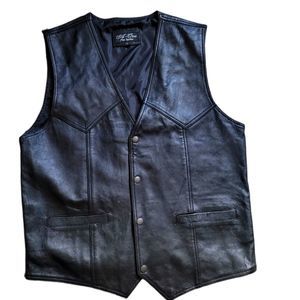 Men's Leather Biker Vest SIZE LARGE